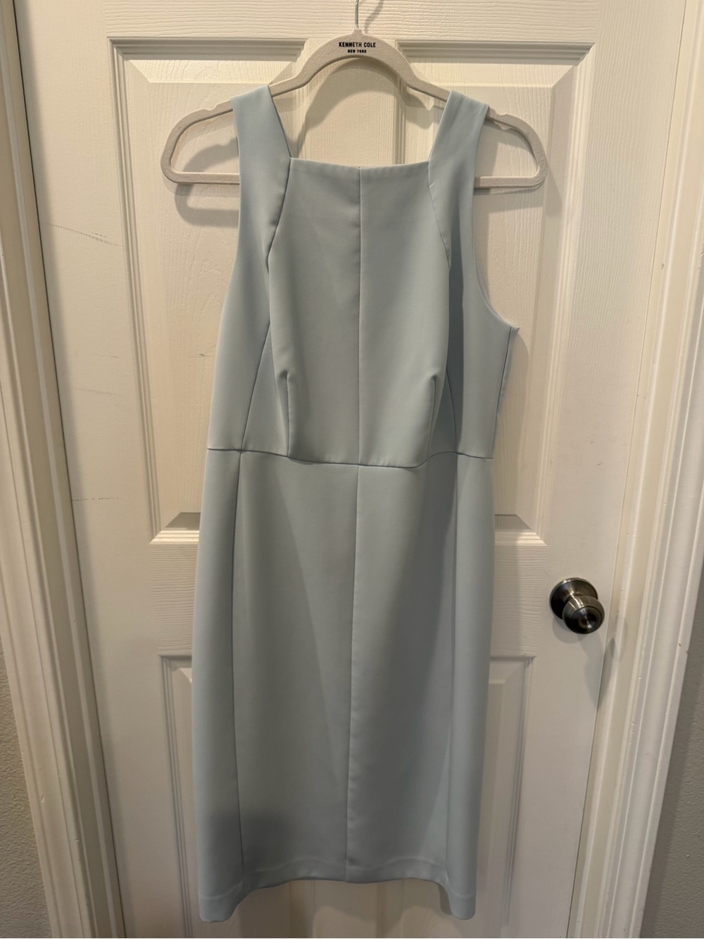 Ann Taylor Light Blue Midi Sheath Dress